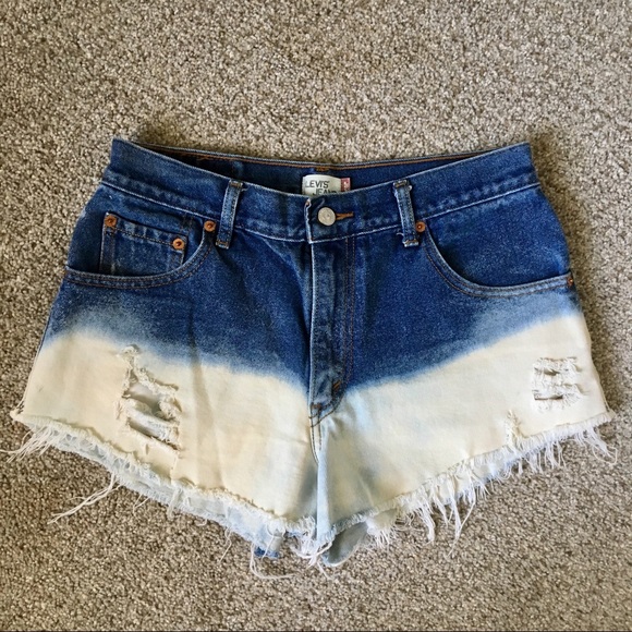 Levi's Pants - Vintage Levi’s 550 bleached cutoff shorts